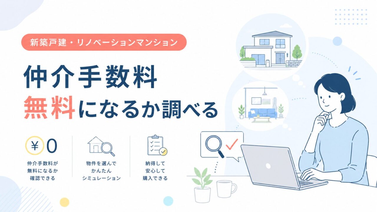 仲介手数料無料になるか調べる