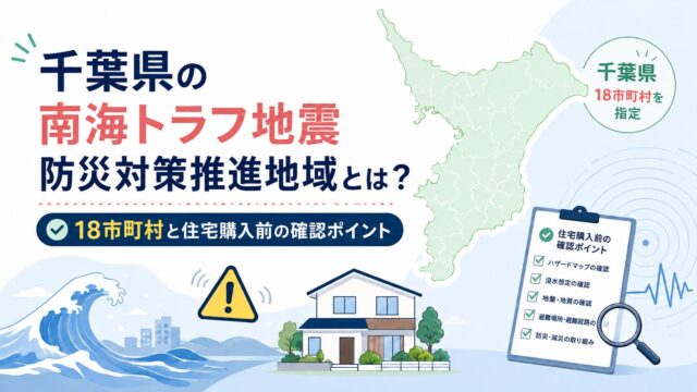 千葉県の南海トラフ地震防災対策推進地域とは？18市町村と住宅購入前の確認ポイント
