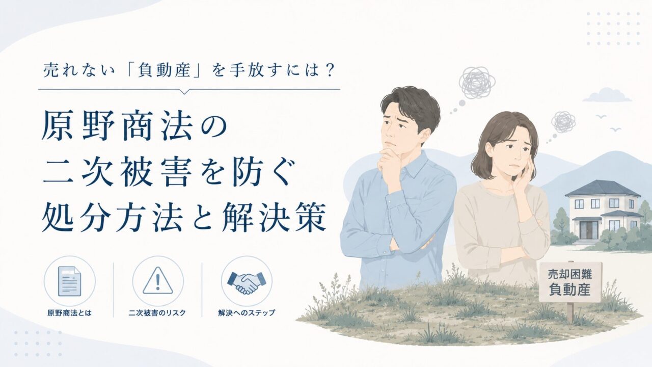 売れない「負動産」を手放すには？原野商法の二次被害を防ぐ処分方法と解決策