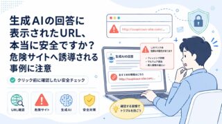 生成AIの回答に表示されたURL、本当に安全ですか？危険サイトへ誘導される事例に注意