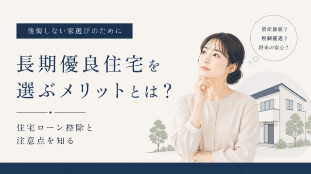 長期優良住宅を選ぶメリットとは？住宅ローン控除と注意点を知る