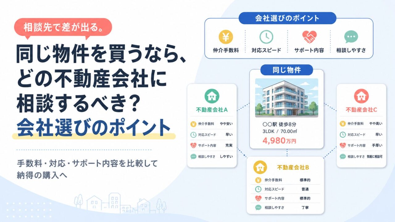 同じ物件を買うなら、どの不動産会社に相談するべき？会社選びのポイント