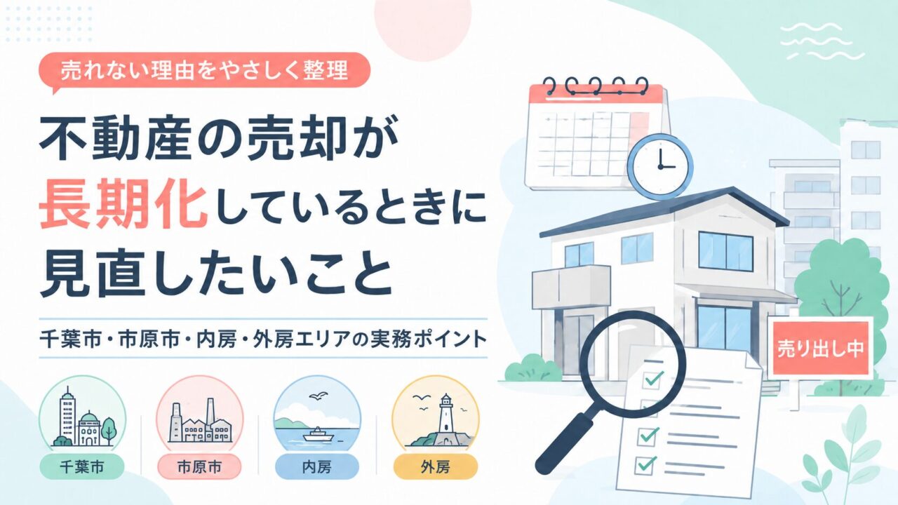 不動産の売却が長期化しているときに見直したいこと｜千葉市・市原市・内房・外房エリアの実務ポイント