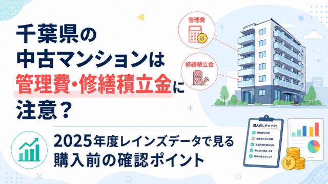 千葉県の中古マンションは管理費・修繕積立金に注意？2025年度レインズデータで見る購入前の確認ポイント