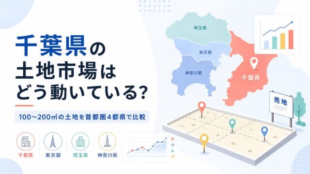 千葉県の土地市場はどう動いている？100〜200㎡の土地を首都圏4都県で比較
