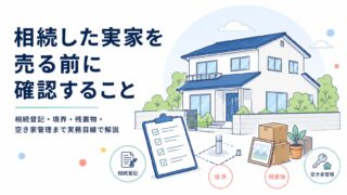 相続した実家を売る前に確認すること｜相続登記・境界・残置物・空き家管理まで実務目線で解説