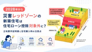 2028年から災害レッドゾーンの新築住宅は住宅ローン控除対象外に？立地要件証明書と住宅購入時の注意点