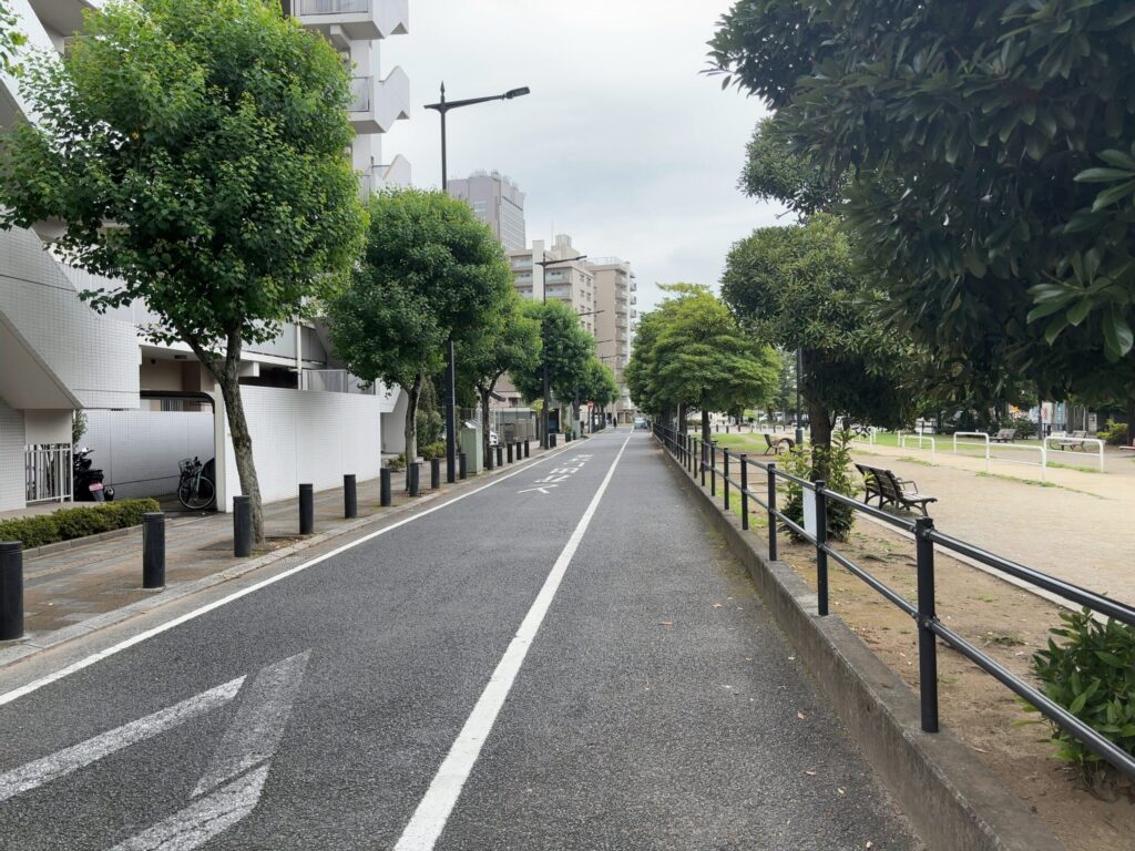ブランズ千葉中央パークフロントの前面道路