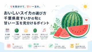 おいしいスイカの選び方｜千葉県産すいかの旬と甘い一玉を見分けるポイント