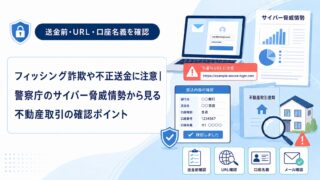 フィッシング詐欺や不正送金に注意｜警察庁のサイバー脅威情勢から見る不動産取引の確認ポイント