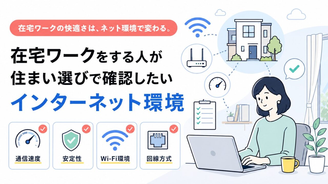 在宅ワークをする人が住まい選びで確認したいインターネット環境