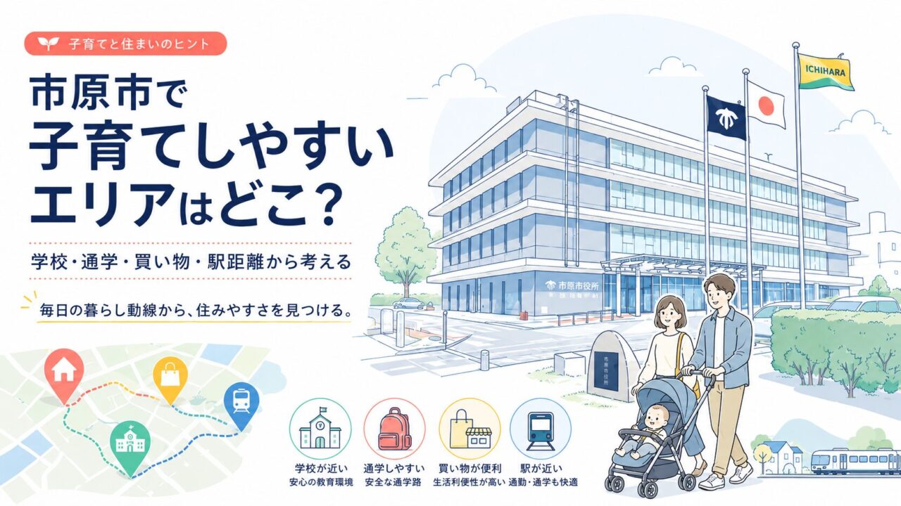 市原市で子育てしやすいエリアはどこ？学校・通学・買い物・駅距離から考える