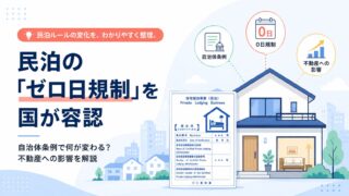 民泊の「ゼロ日規制」を国が容認｜自治体条例で何が変わる？不動産への影響を解説
