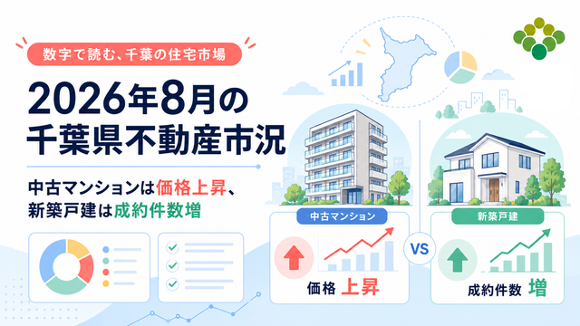 2026年8月の千葉県不動産市況｜中古マンションは価格上昇、新築戸建は成約件数増
