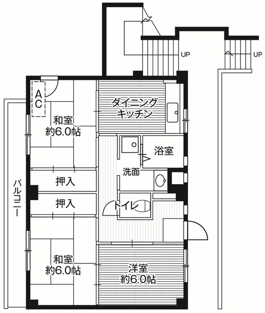 ビレッジハウス市原4号棟の間取り