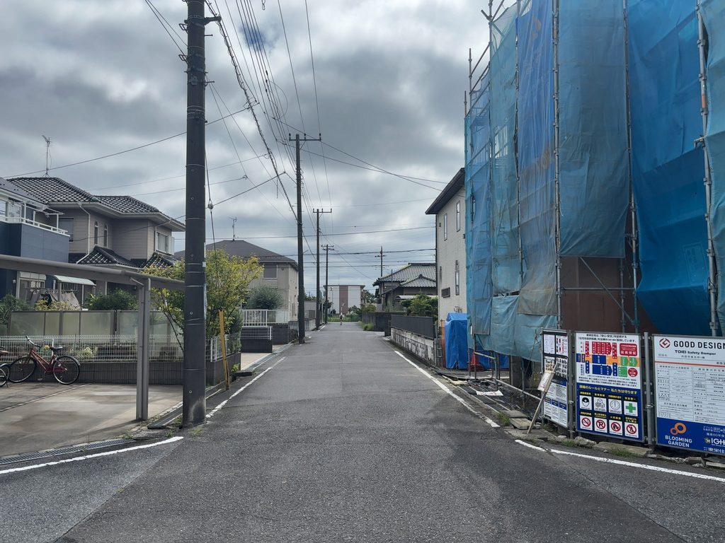 市原市東五所新築戸建の前面道路