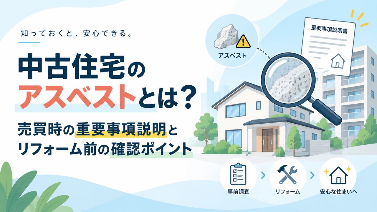 中古住宅のアスベストとは？売買時の重要事項説明とリフォーム前の確認ポイント