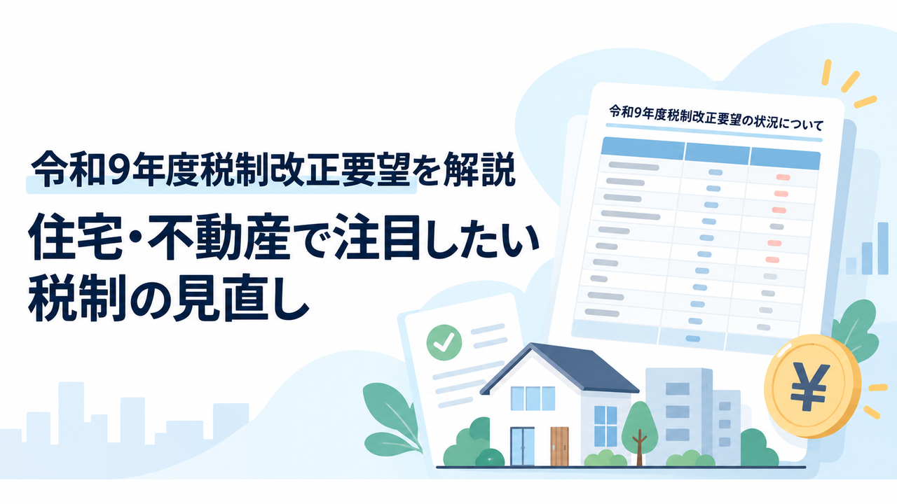 令和9年度税制改正要望を解説｜住宅・不動産で注目したい税制の見直し
