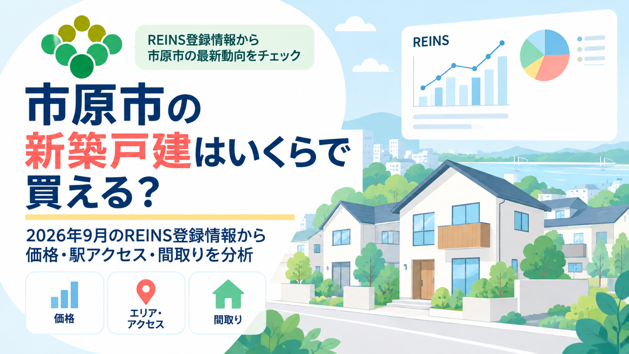 市原市の新築戸建はいくらで買える？2026年9月のREINS登録情報から価格・駅アクセス・間取りを分析