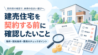 建売住宅を契約する前に確認したいこと｜物件・契約条件・費用のチェックポイント