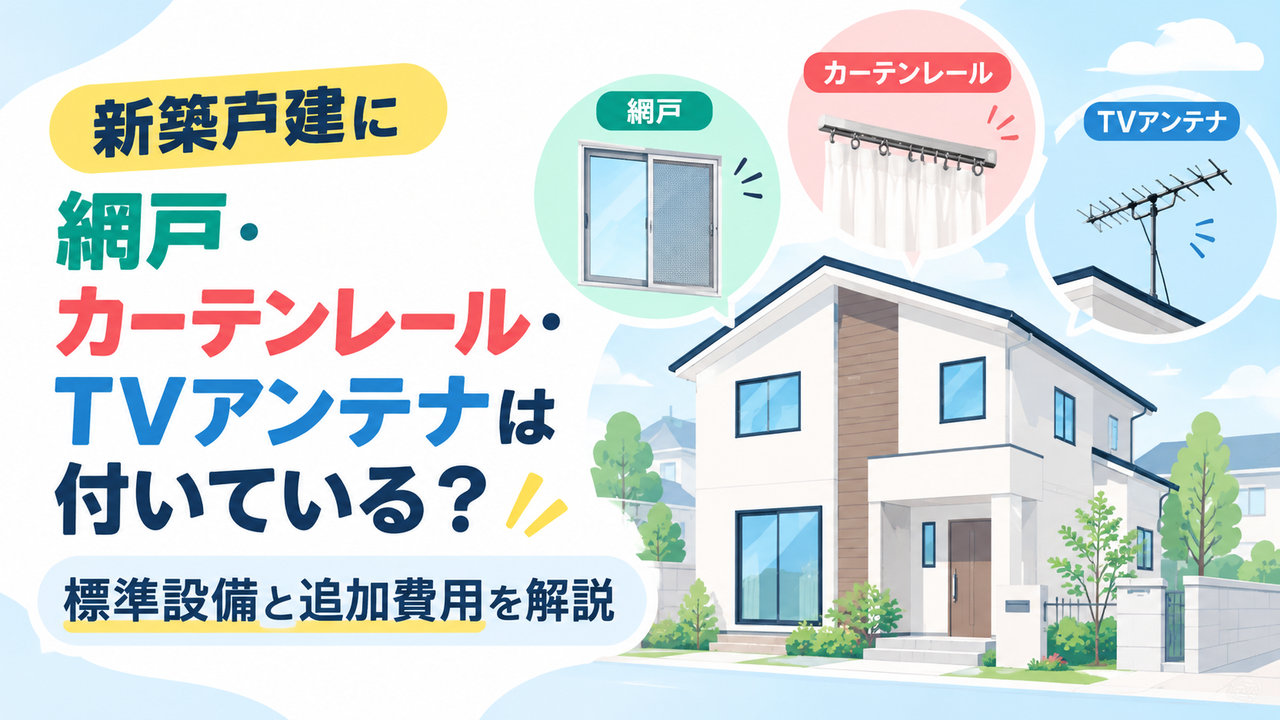 新築戸建に網戸・カーテンレール・TVアンテナは付いている？標準設備と追加費用を解説