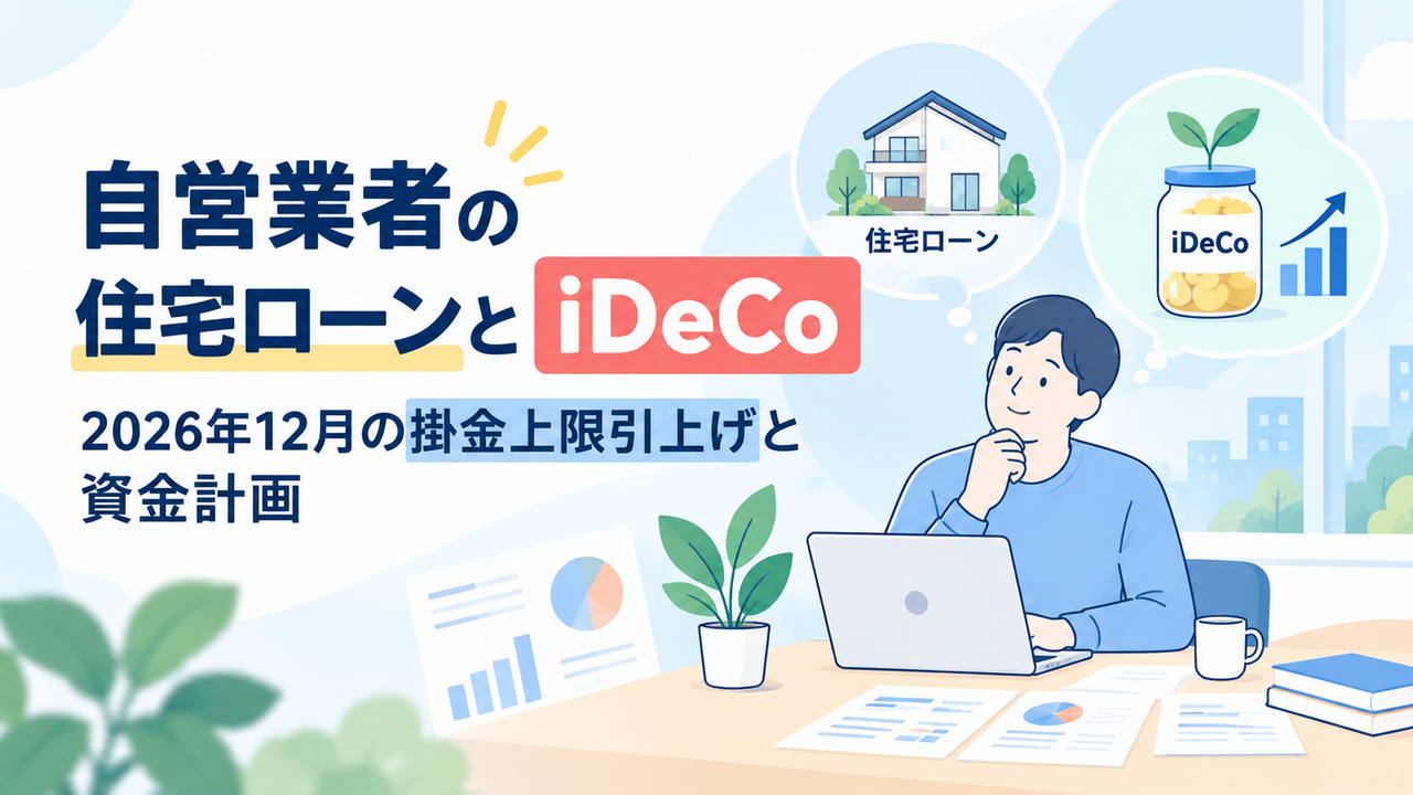 自営業者の住宅ローンとiDeCo｜2026年12月の掛金上限引上げと資金計画