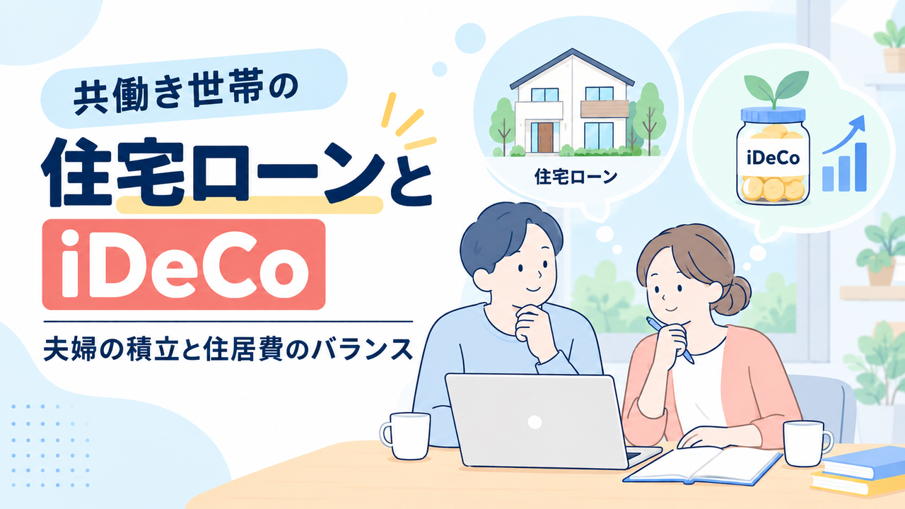 共働き世帯の住宅ローンとiDeCo｜夫婦の積立と住居費のバランス