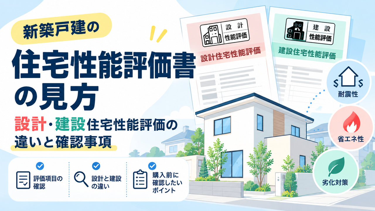 新築戸建の住宅性能評価書の見方｜設計・建設住宅性能評価の違いと確認事項