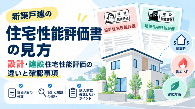 新築戸建の住宅性能評価書の見方｜設計・建設住宅性能評価の違いと確認事項