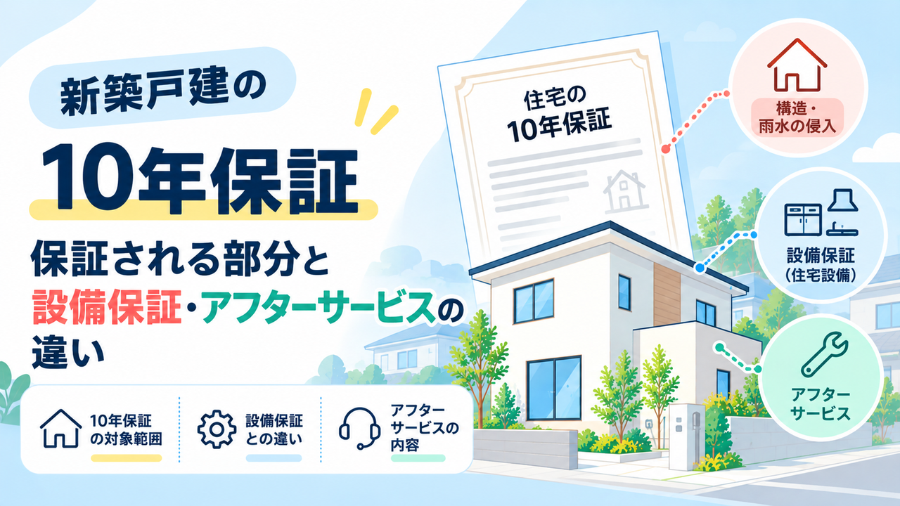新築戸建の10年保証｜保証される部分と設備保証・アフターサービスの違い