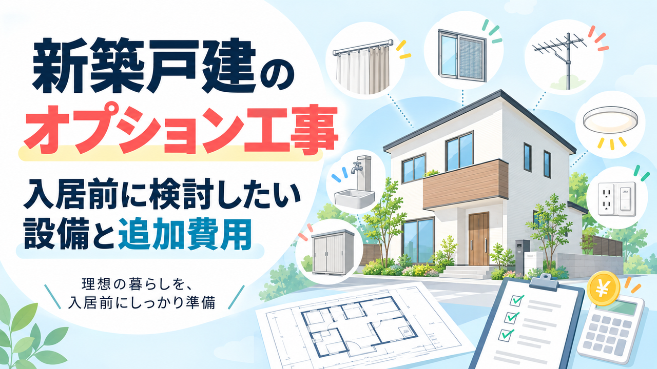 新築戸建のオプション工事｜入居前に検討したい設備と追加費用