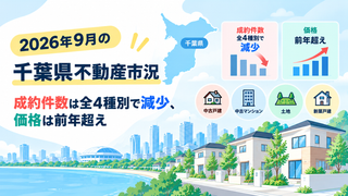 2026年9月の千葉県不動産市況｜成約件数は全4種別で減少、価格は前年超え