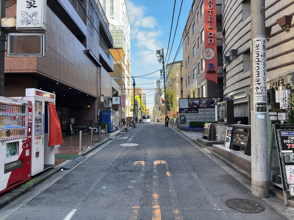 歌舞伎町ダイヤモンドパレスの前面道路