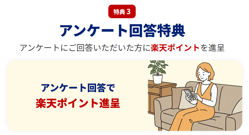 フラットすまい・るポイント|ご利用ありがとう特典3を説明する図