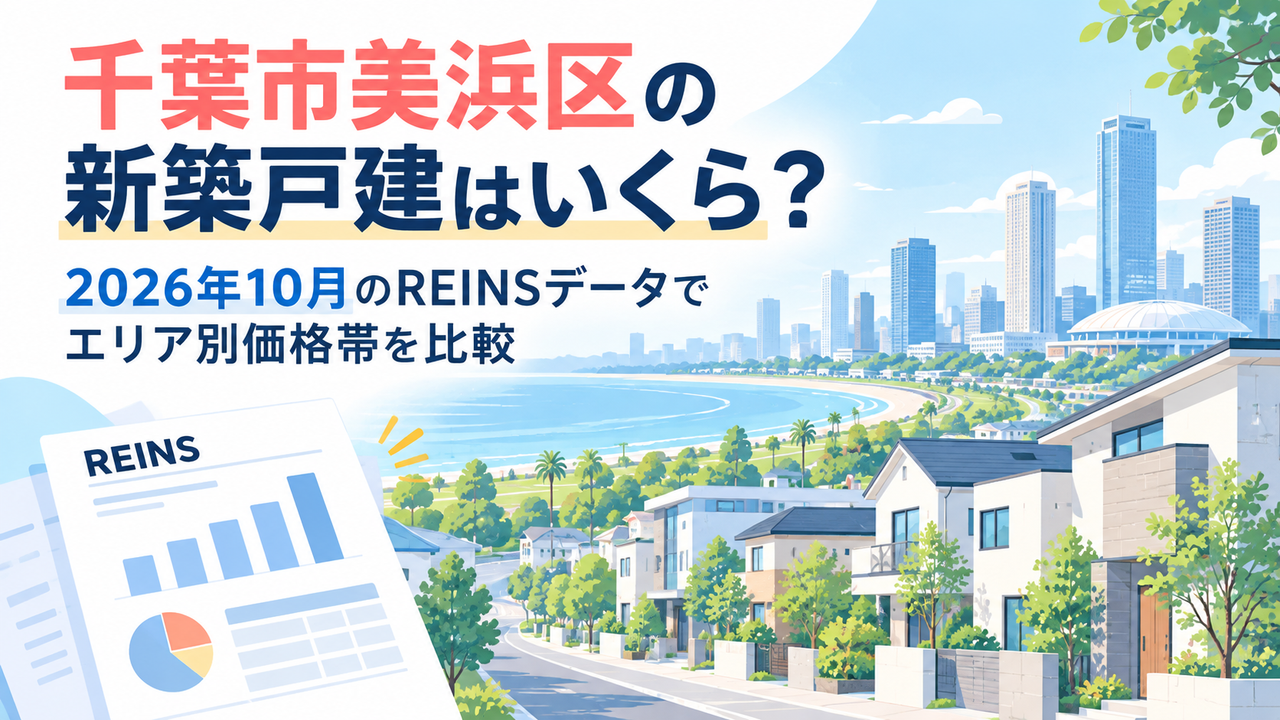 千葉市美浜区の新築戸建はいくら？2026年10月のREINSデータでエリア別価格帯を比較