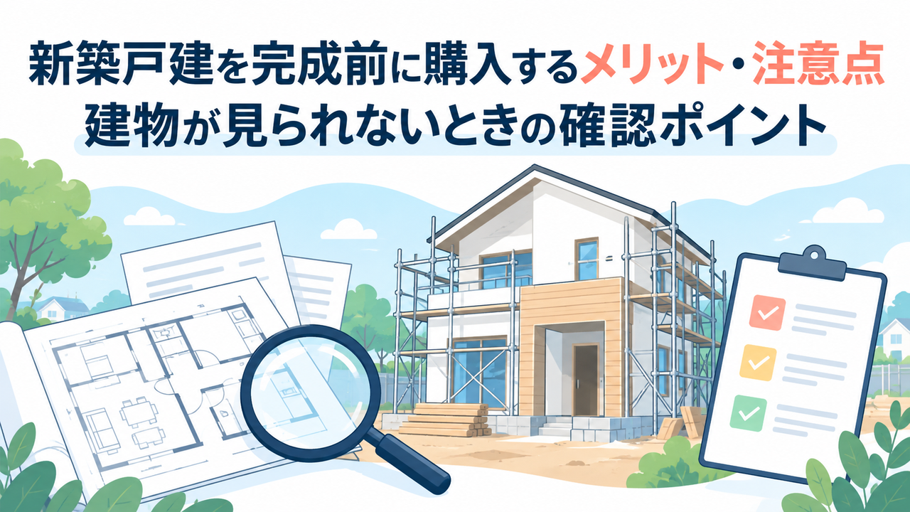 新築戸建を完成前に購入するメリット・注意点｜建物が見られないときの確認ポイント