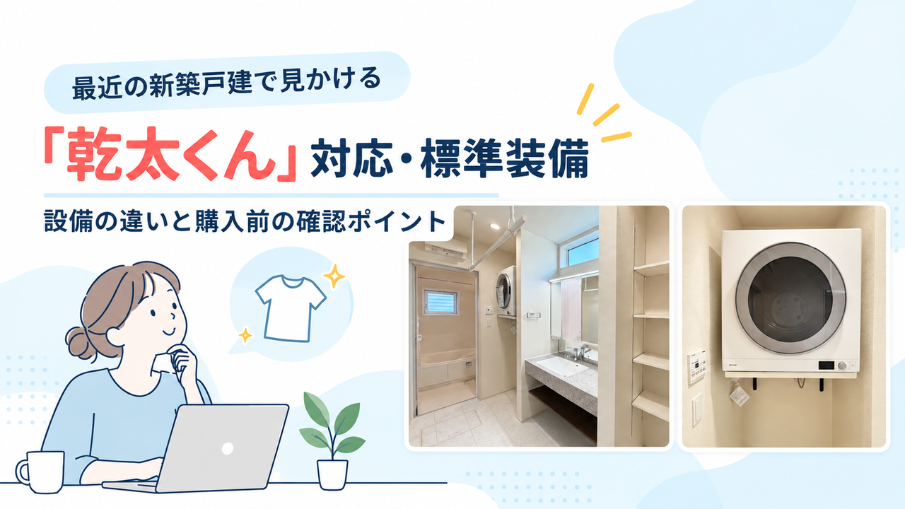 最近の新築戸建で見かける「乾太くん」対応・標準装備｜設備の違いと購入前の確認ポイント